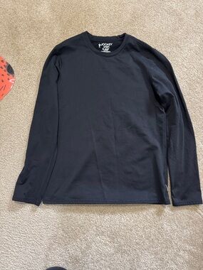 Boy’s Black Long-Sleeve Performance Crew Shirt - Jockey sport